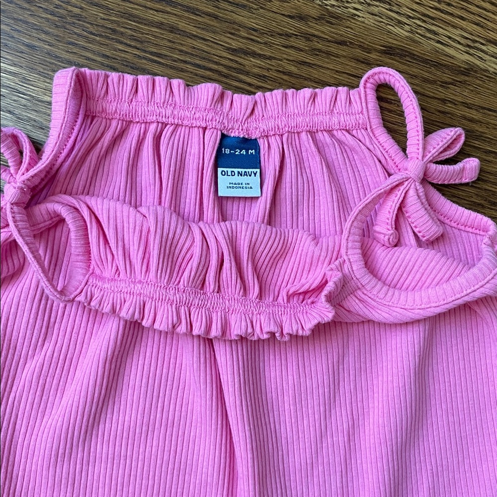 Pink Ribbed Baby Romper - Picture 4 of 4
